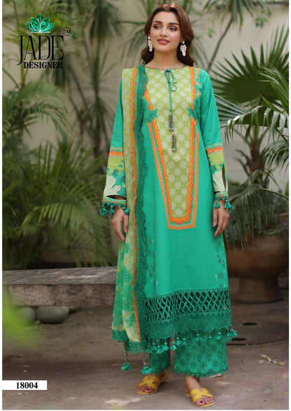 Crimsons Vol 18 Jade Designer Cambric Cotton Karachi Salwar Suits Exporter