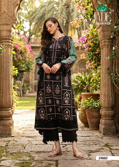 Crimsons Vol 19 Jade Designer Lawn Cotton Karachi Salwar Suits Wholesaler Gujarat