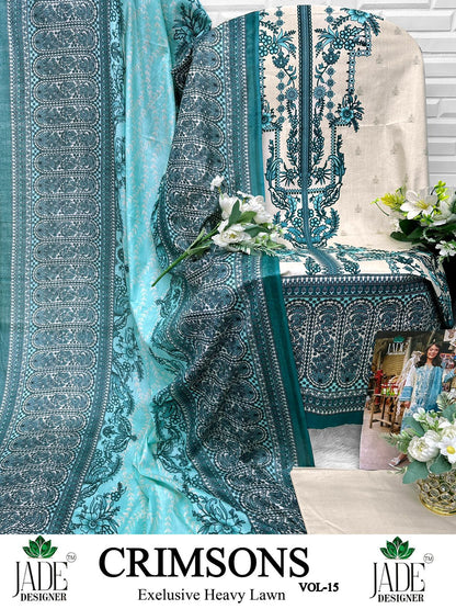 Rose Gold Rahi Fab Karachi Salwar Suits (1)