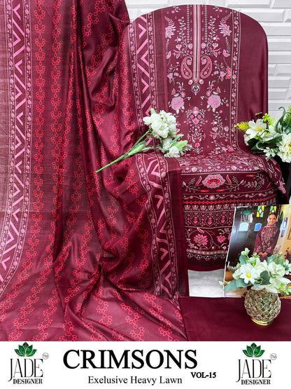 Rose Gold Rahi Fab Karachi Salwar Suits (1)