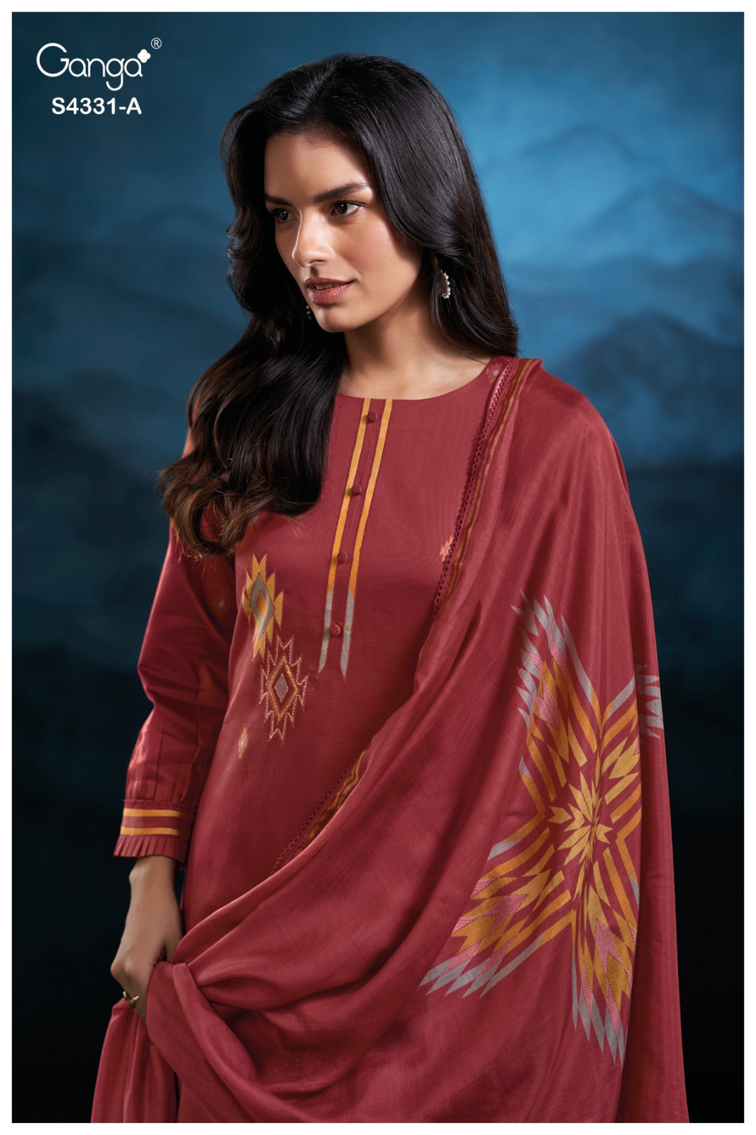 Crisa 4331 Ganga Cotton Satin Plazzo Style Suits Manufacturer Ahmedabad