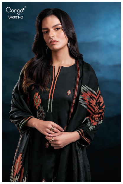 Crisa 4331 Ganga Cotton Satin Plazzo Style Suits Manufacturer Ahmedabad