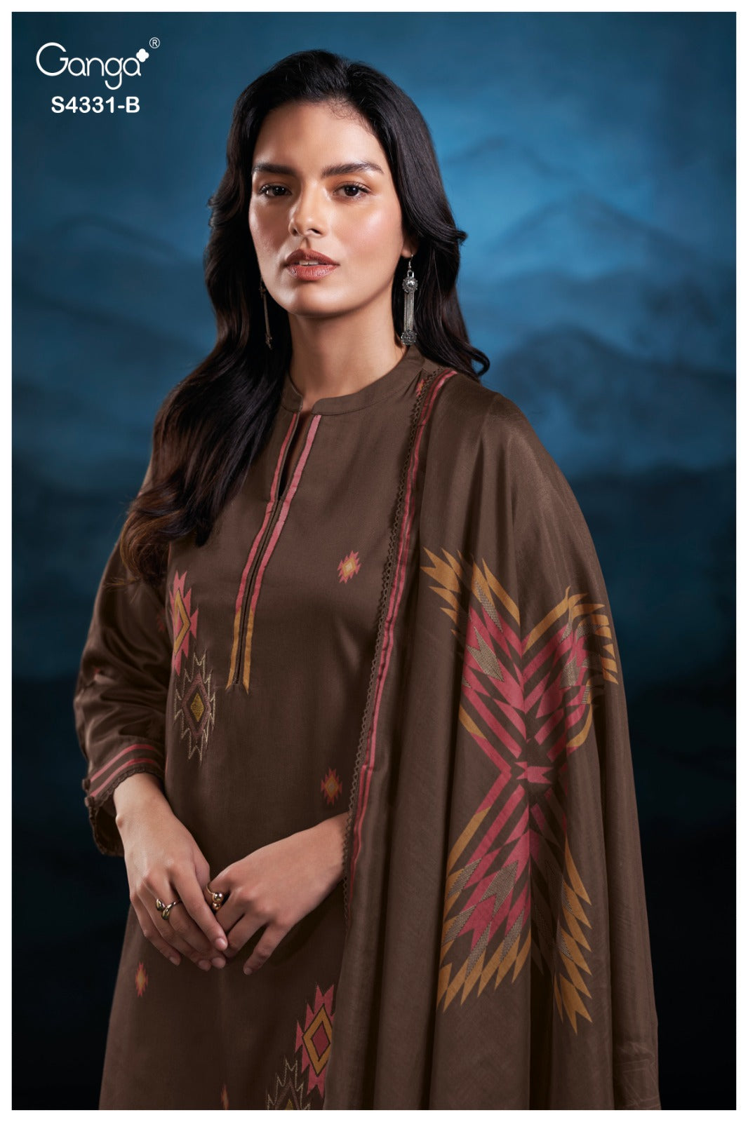 Crisa 4331 Ganga Cotton Satin Plazzo Style Suits Manufacturer Ahmedabad