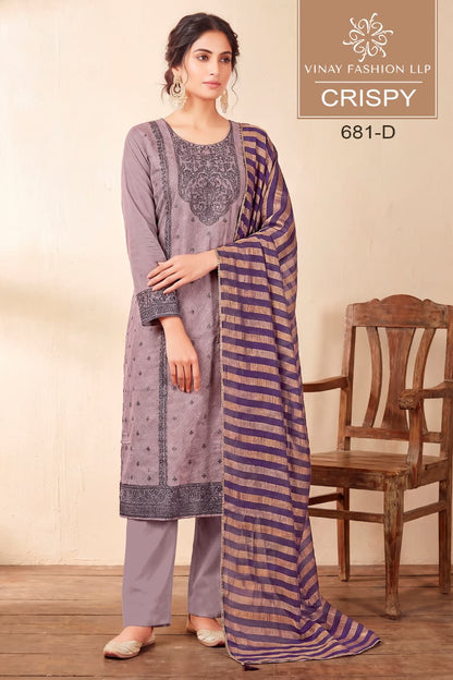 Crispy Kuleesh Vinay Fashion Llp Kanjivaram Silk Pant Style Suits Supplier Gujarat