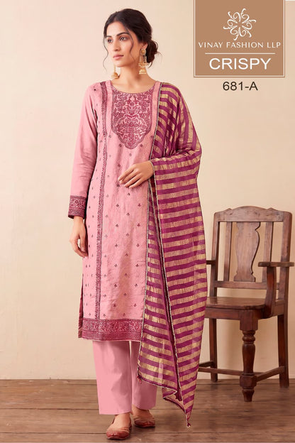 Crispy Kuleesh Vinay Fashion Llp Kanjivaram Silk Pant Style Suits Supplier Gujarat