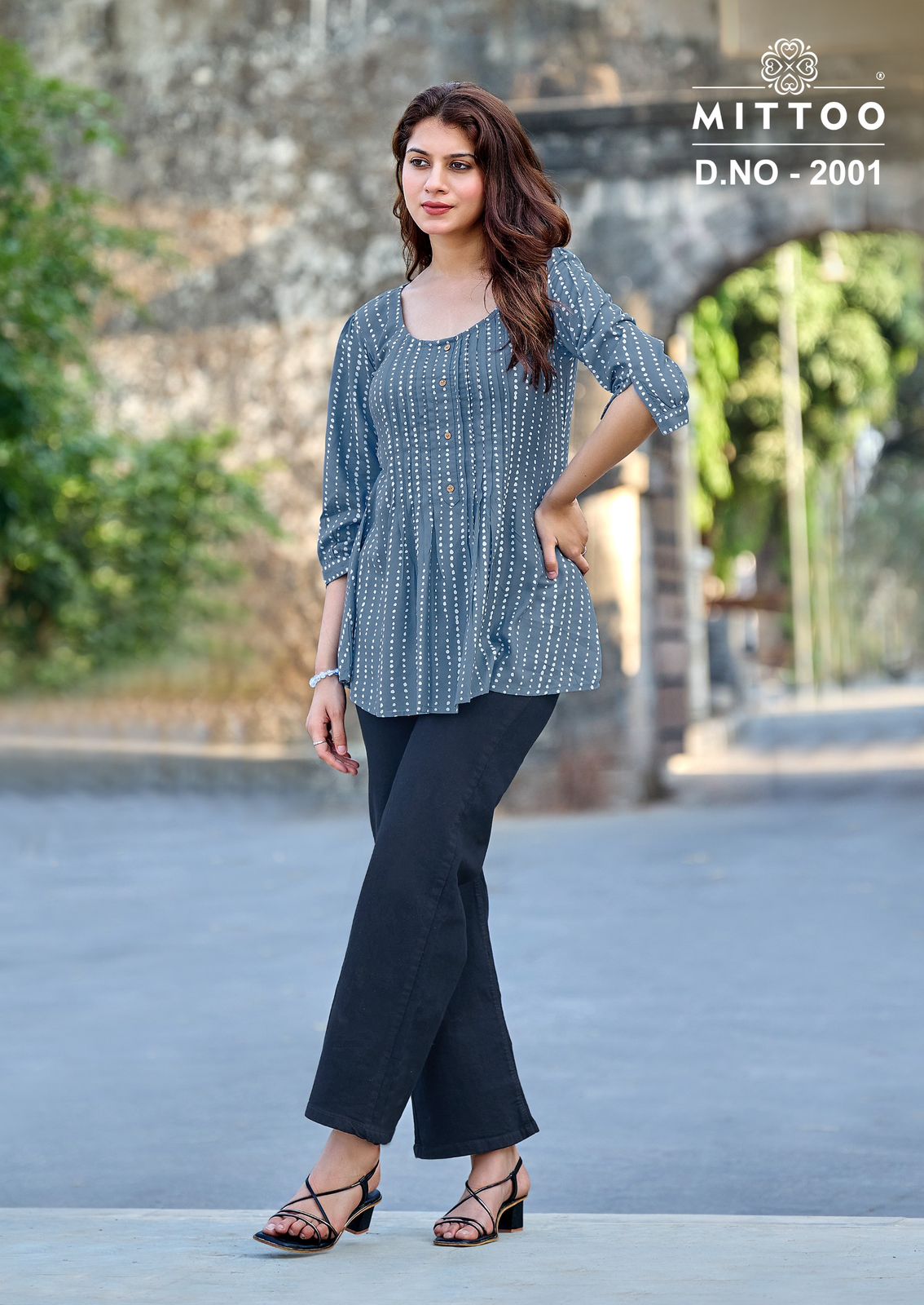 Crispy Mittoo Rayon Fancy Tops Wholesaler