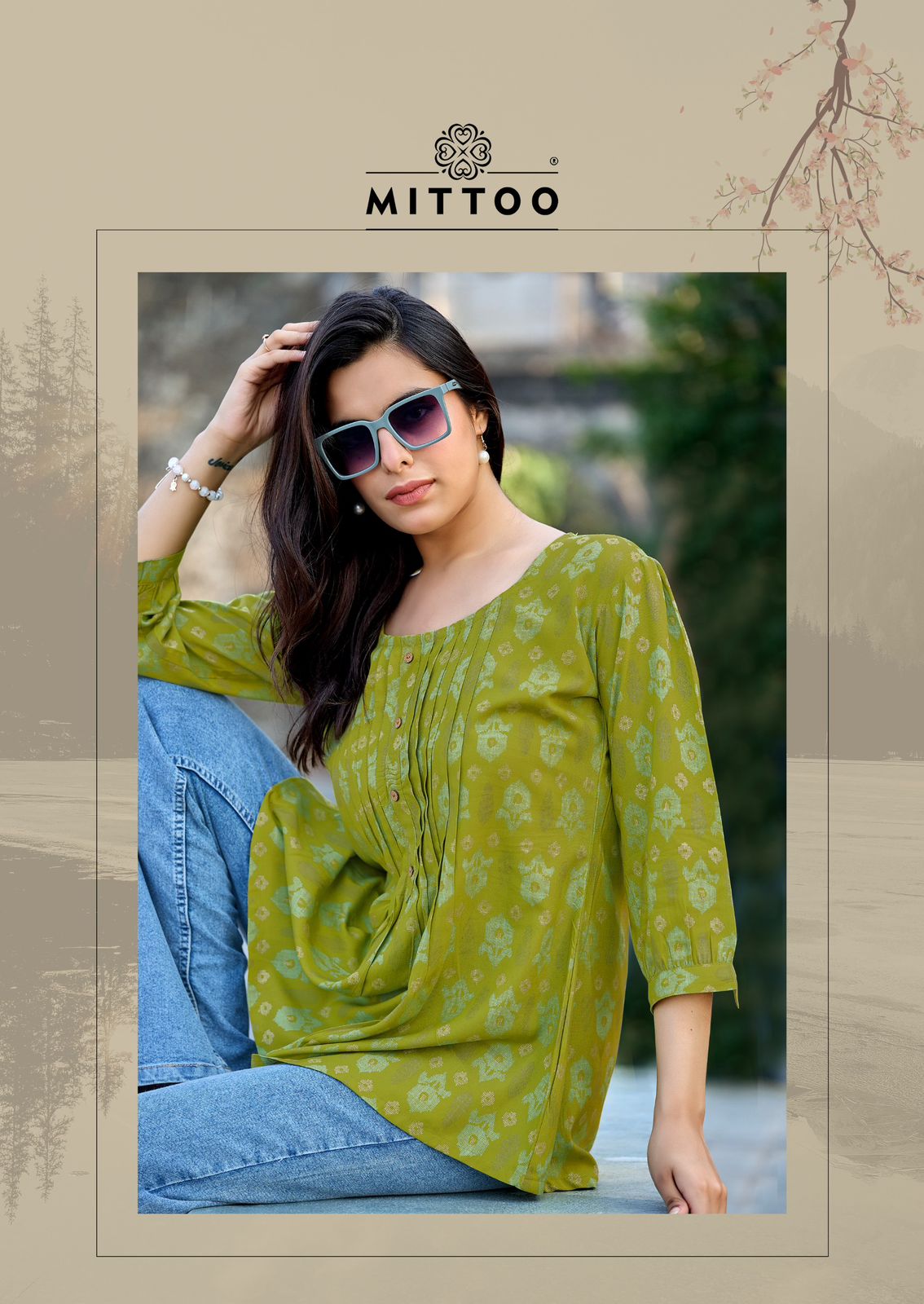 Crispy Mittoo Rayon Fancy Tops Wholesaler