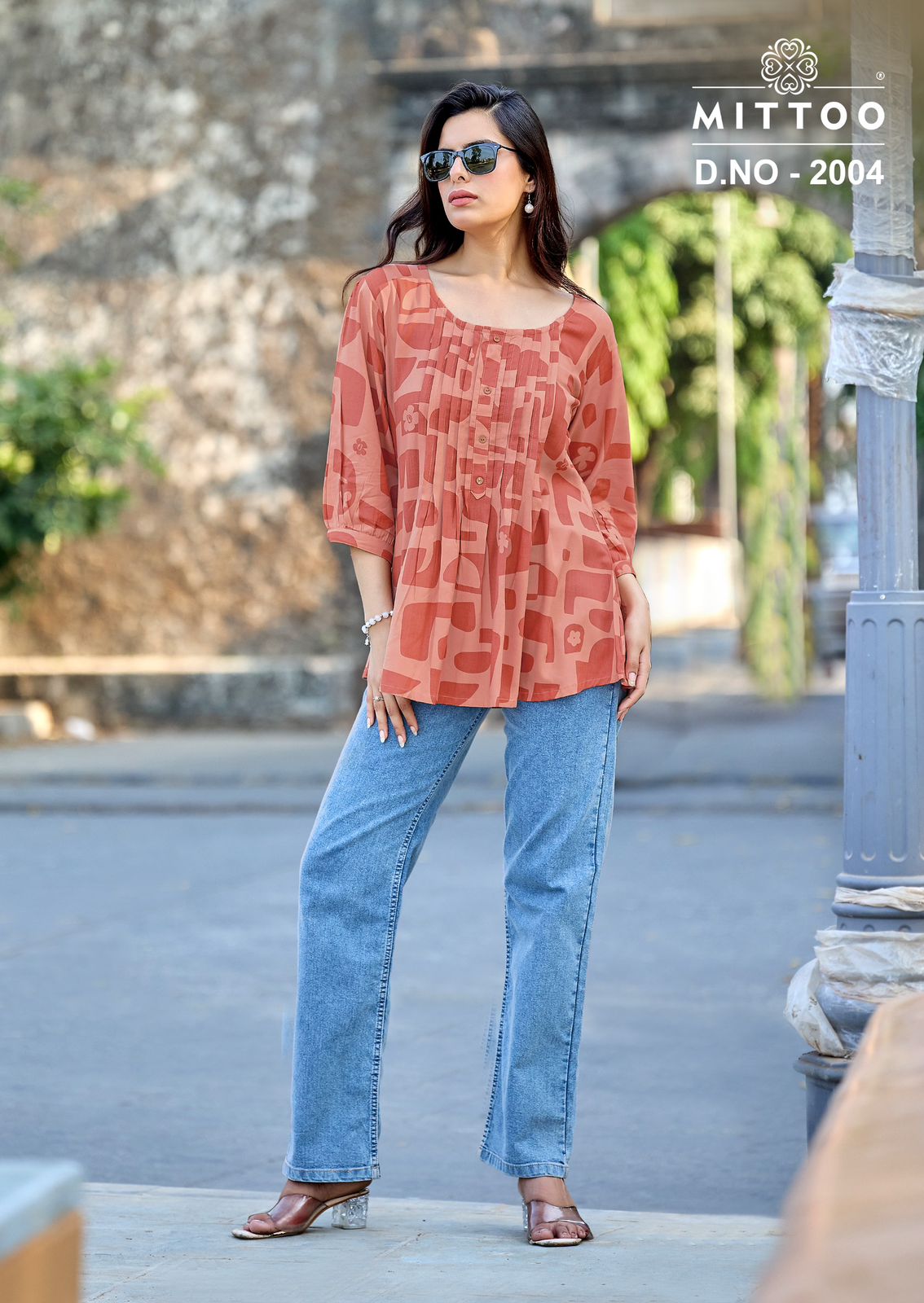 Crispy Mittoo Rayon Fancy Tops Wholesaler