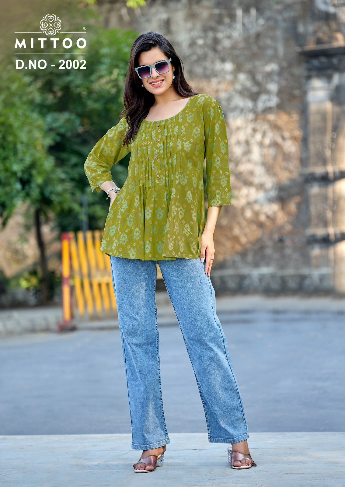 Crispy Mittoo Rayon Fancy Tops Wholesaler