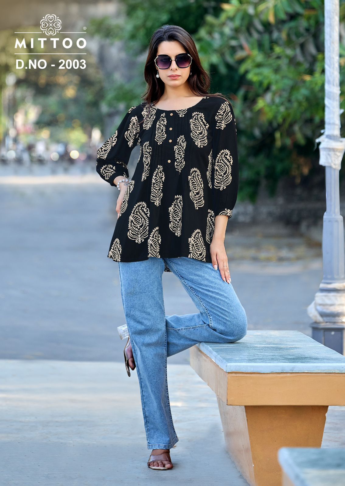 Crispy Mittoo Rayon Fancy Tops Wholesaler