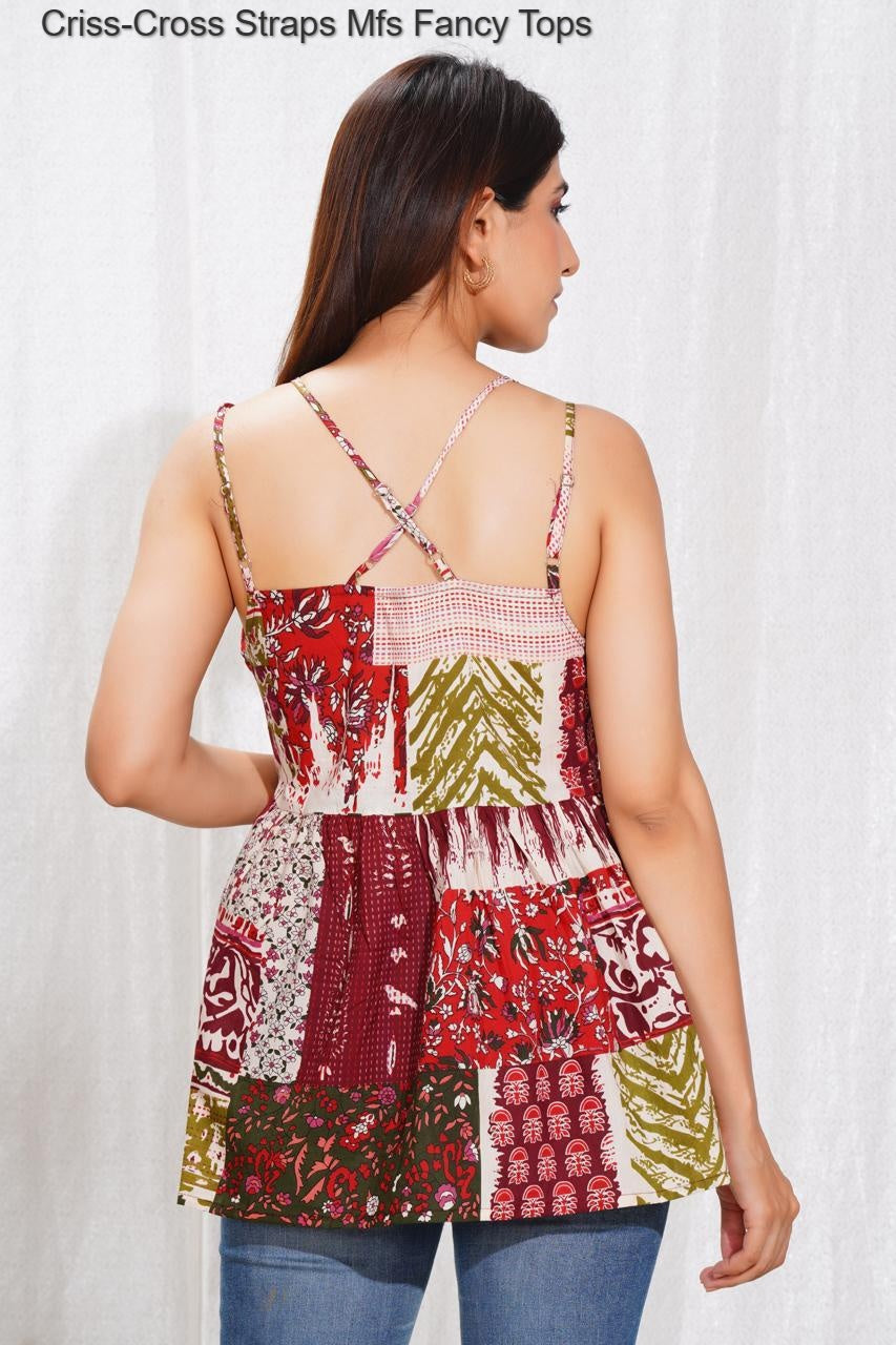 Criss-Cross Straps Mfs Cotton Fancy Tops Exporter India
