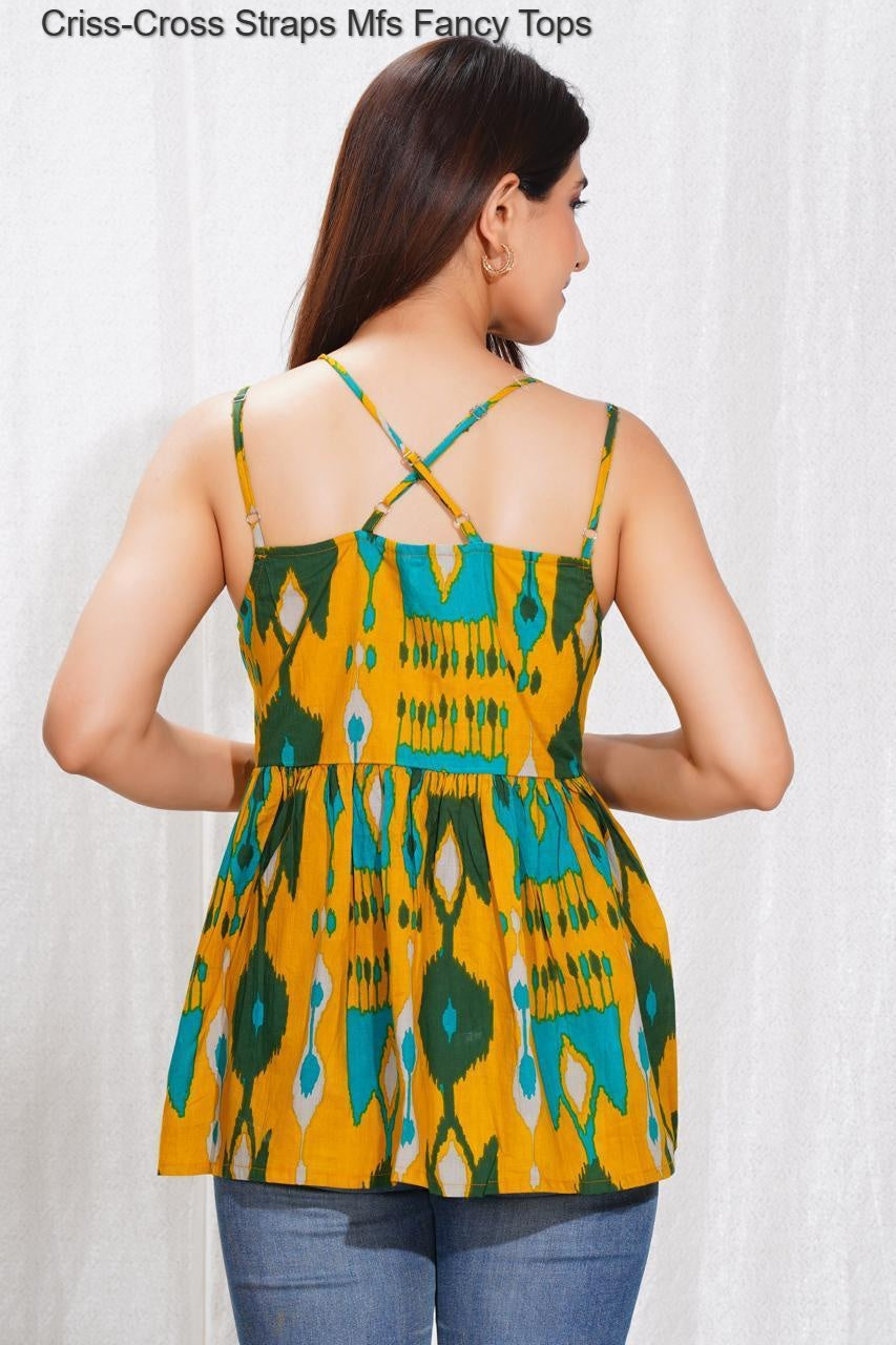 Criss-Cross Straps Mfs Cotton Fancy Tops Exporter India