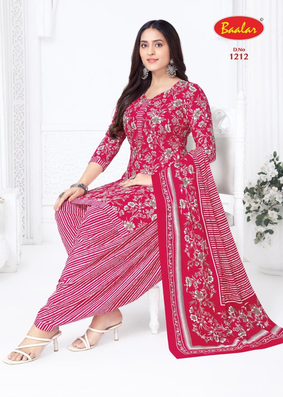 Cristal Patiyala Vol 12 Baalar Cotton Dress Material Wholesale Rate