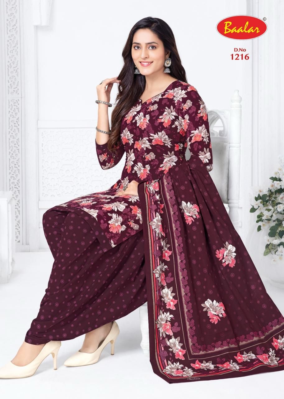 Cristal Patiyala Vol 12 Baalar Cotton Dress Material Wholesale Rate