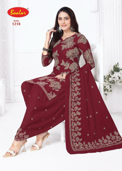 Cristal Patiyala Vol 12 Baalar Cotton Dress Material Wholesale Rate