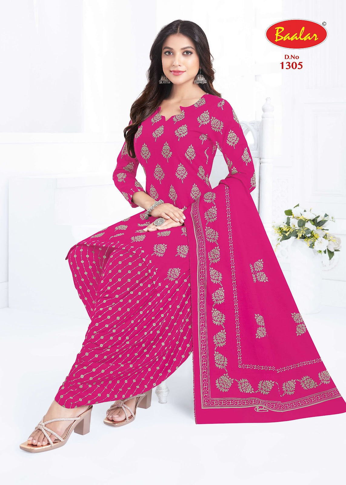 Cristal Vol 13 Baalar Cotton Dress Material Wholesaler