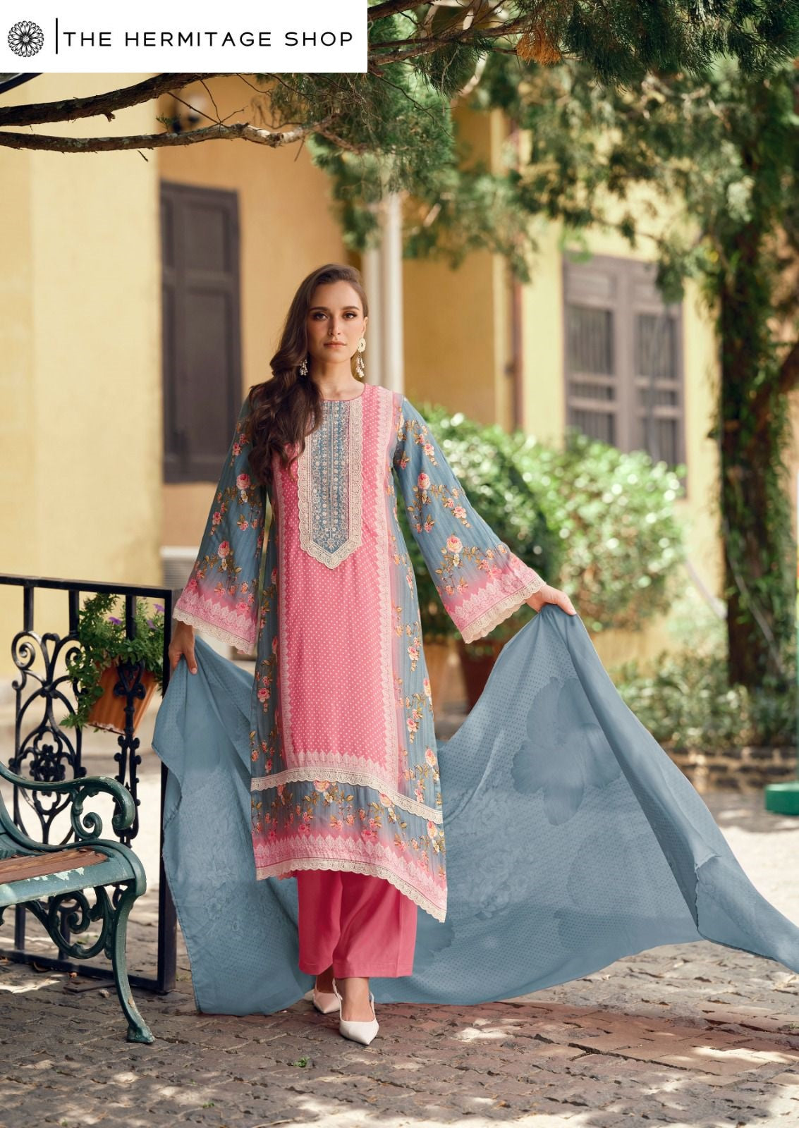Cross Stitch The Hermitage Shop Lawn Cotton Karachi Salwar Suits Supplier Gujarat