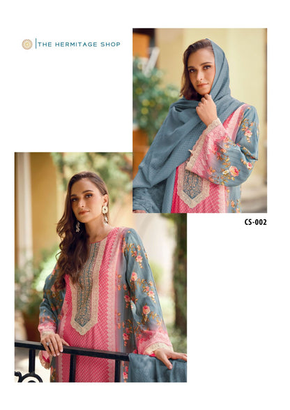 Cross Stitch The Hermitage Shop Lawn Cotton Karachi Salwar Suits Supplier Gujarat