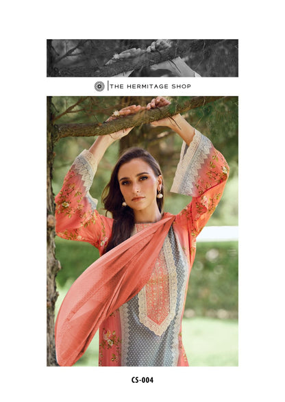 Cross Stitch The Hermitage Shop Lawn Cotton Karachi Salwar Suits Supplier Gujarat