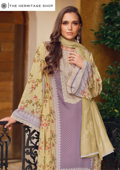 Cross Stitch The Hermitage Shop Lawn Cotton Karachi Salwar Suits Supplier Gujarat