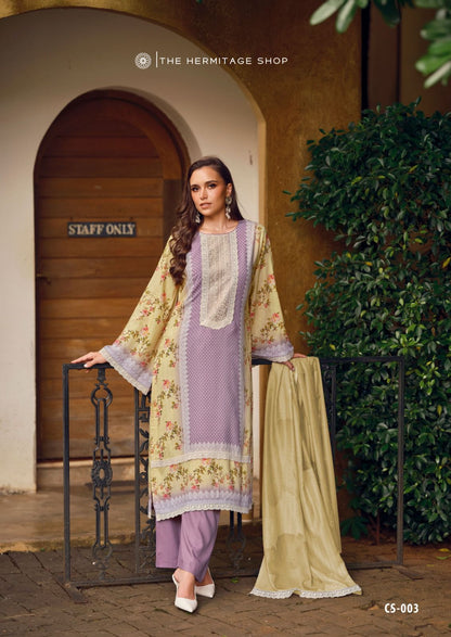 Cross Stitch The Hermitage Shop Lawn Cotton Karachi Salwar Suits Supplier Gujarat