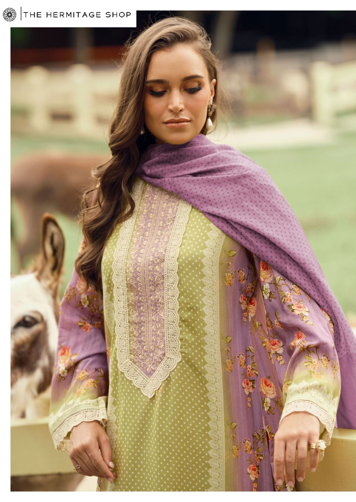 Cross Stitch The Hermitage Shop Lawn Cotton Karachi Salwar Suits Supplier Gujarat