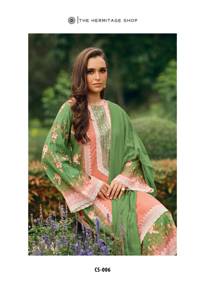 Cross Stitch The Hermitage Shop Lawn Cotton Karachi Salwar Suits Supplier Gujarat