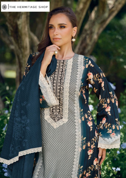 Cross Stitch The Hermitage Shop Lawn Cotton Karachi Salwar Suits Supplier Gujarat