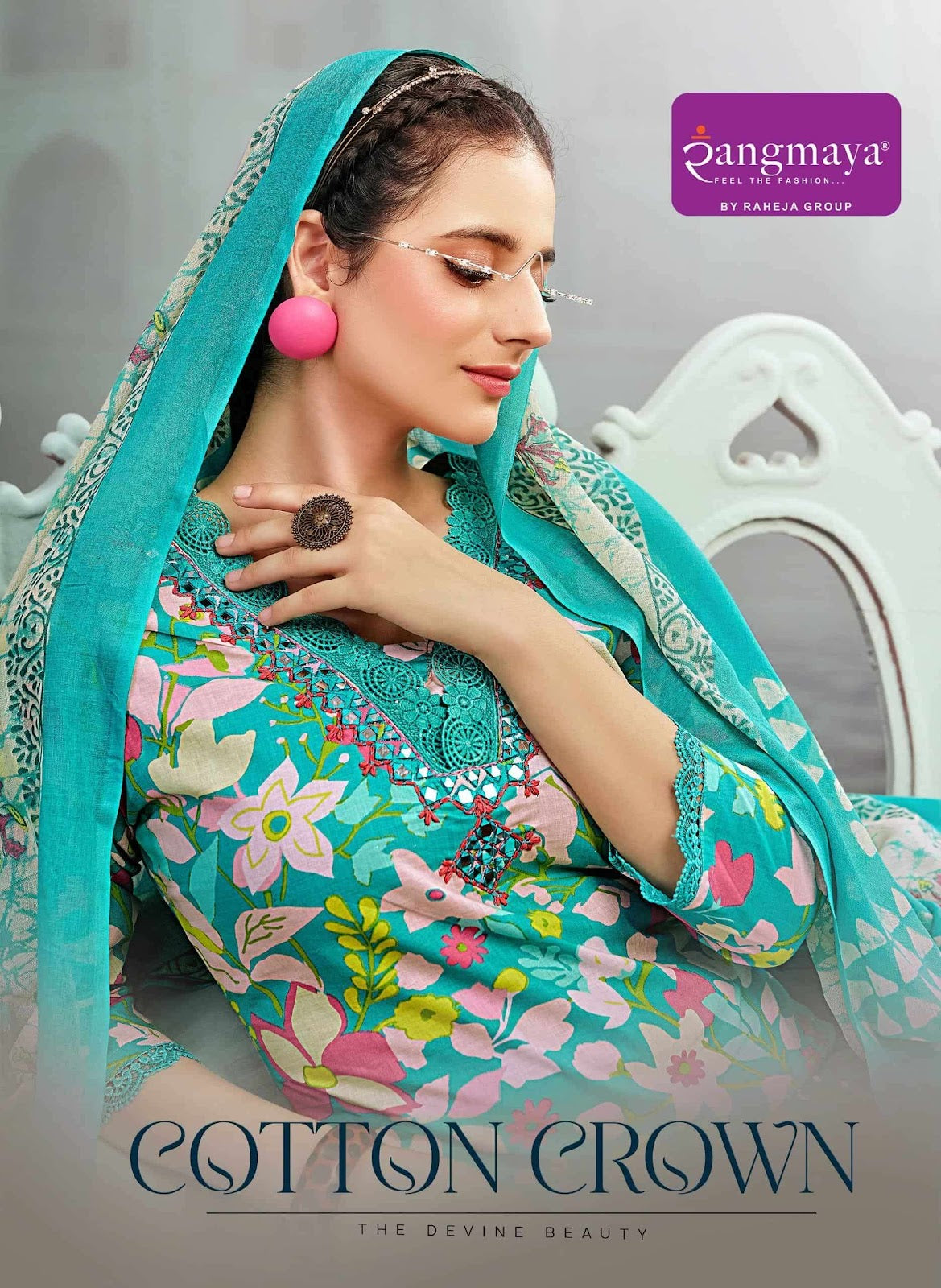 Crown Rangmaya Readymade Cotton Pant Suits Supplier