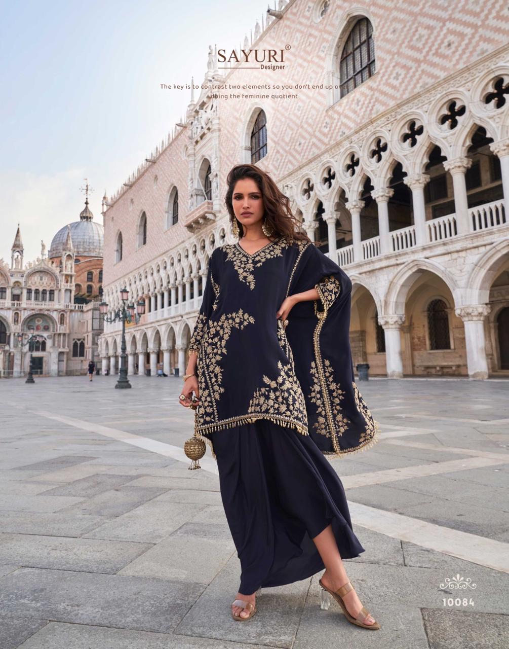 Crown Sayuri Crepe Indo Western Pair Exporter Gujarat