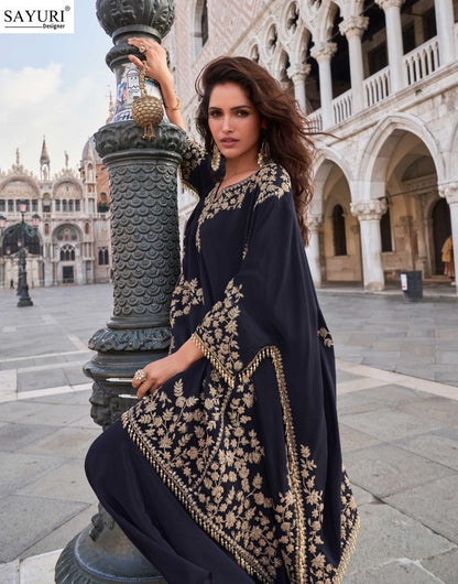 Crown Sayuri Crepe Indo Western Pair Exporter Gujarat