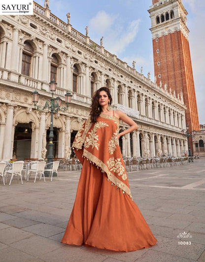 Crown Sayuri Crepe Indo Western Pair Exporter Gujarat