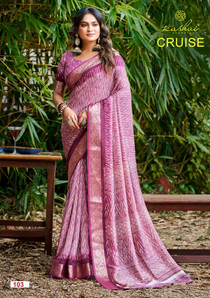 Cruise Vol 1 Kashvi Creation Silk Sarees Exporter India