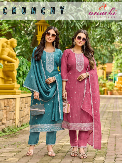 Crunchy Aanchi Readymade Pant Style Suits Exporter Gujarat