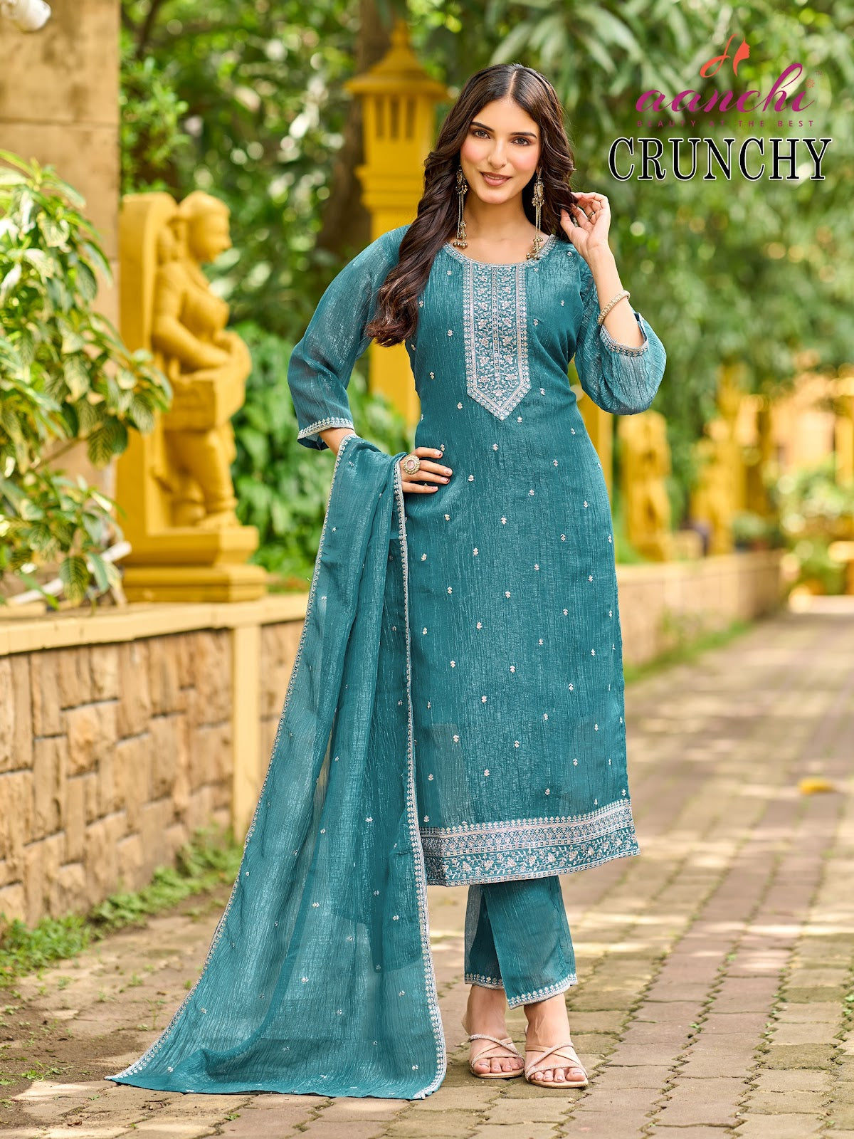 Crunchy Aanchi Readymade Pant Style Suits Exporter Gujarat