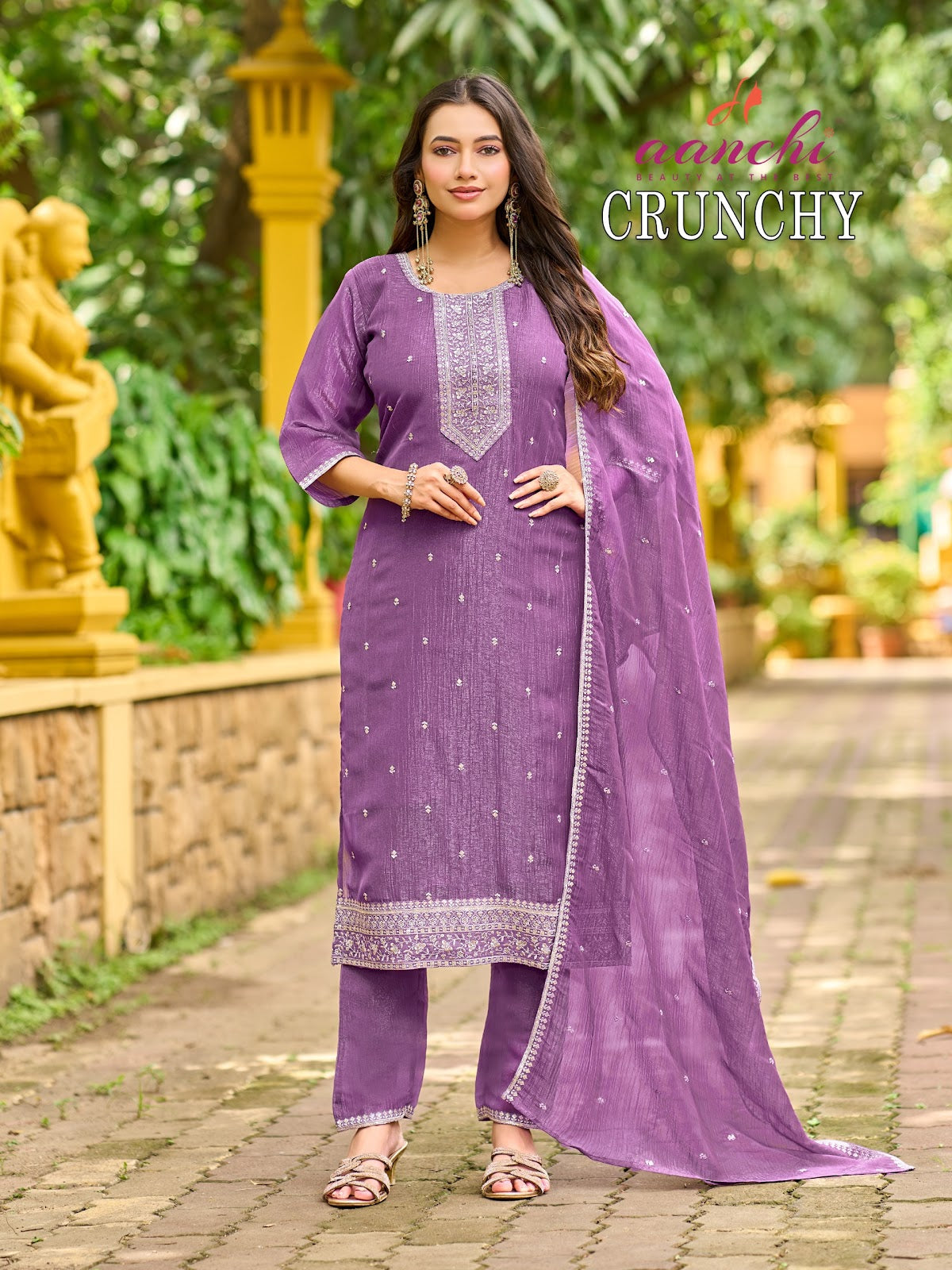 Crunchy Aanchi Readymade Pant Style Suits Exporter Gujarat