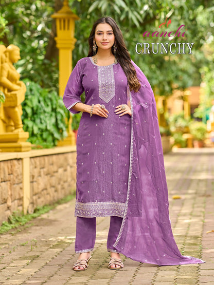 Crunchy Aanchi Readymade Pant Style Suits Exporter Gujarat