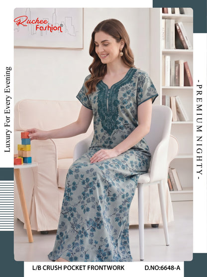 Crush 0809 Ruchee Fashion Night Gowns Exporter