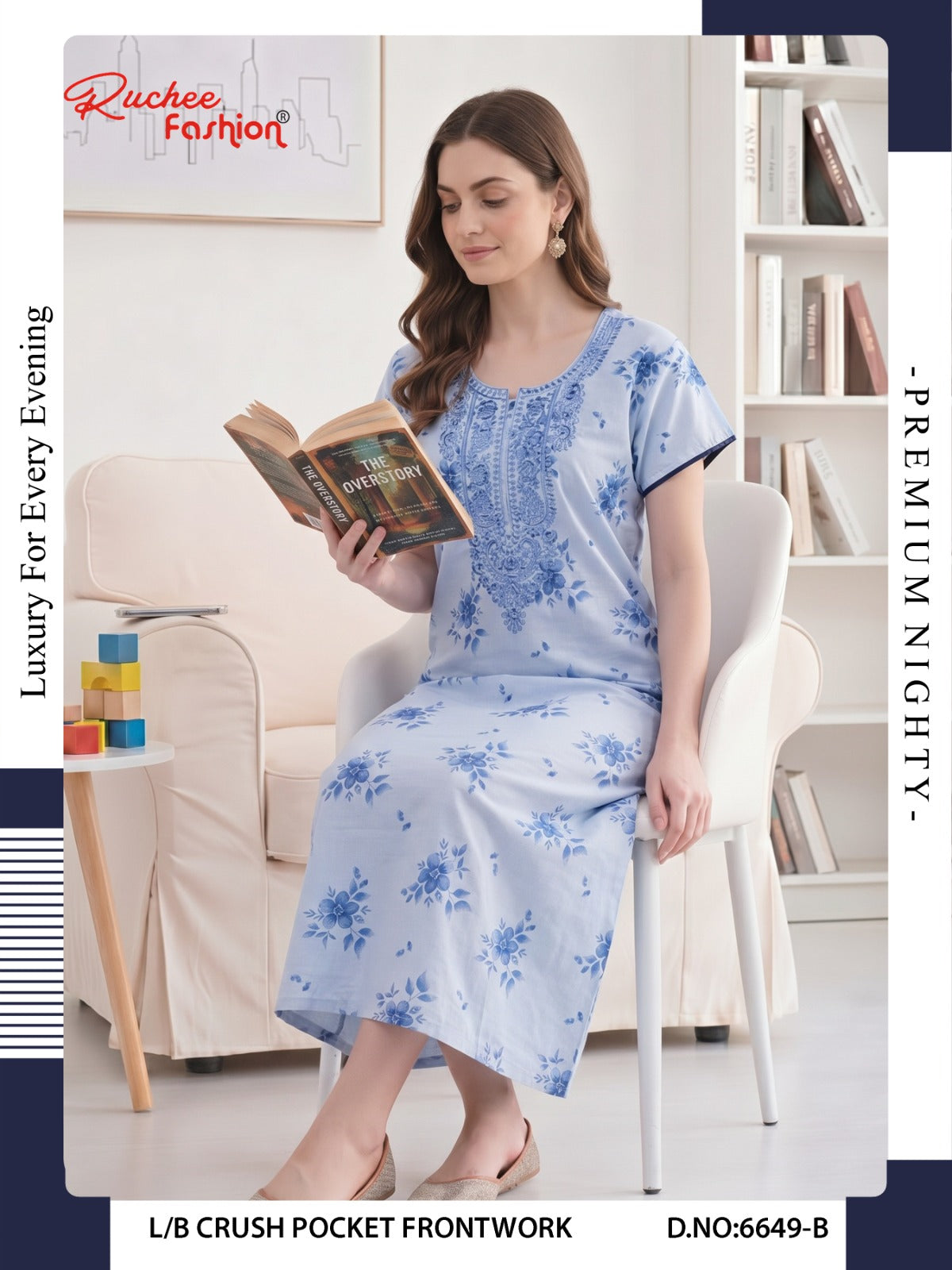 Crush 0809 Ruchee Fashion Night Gowns Exporter