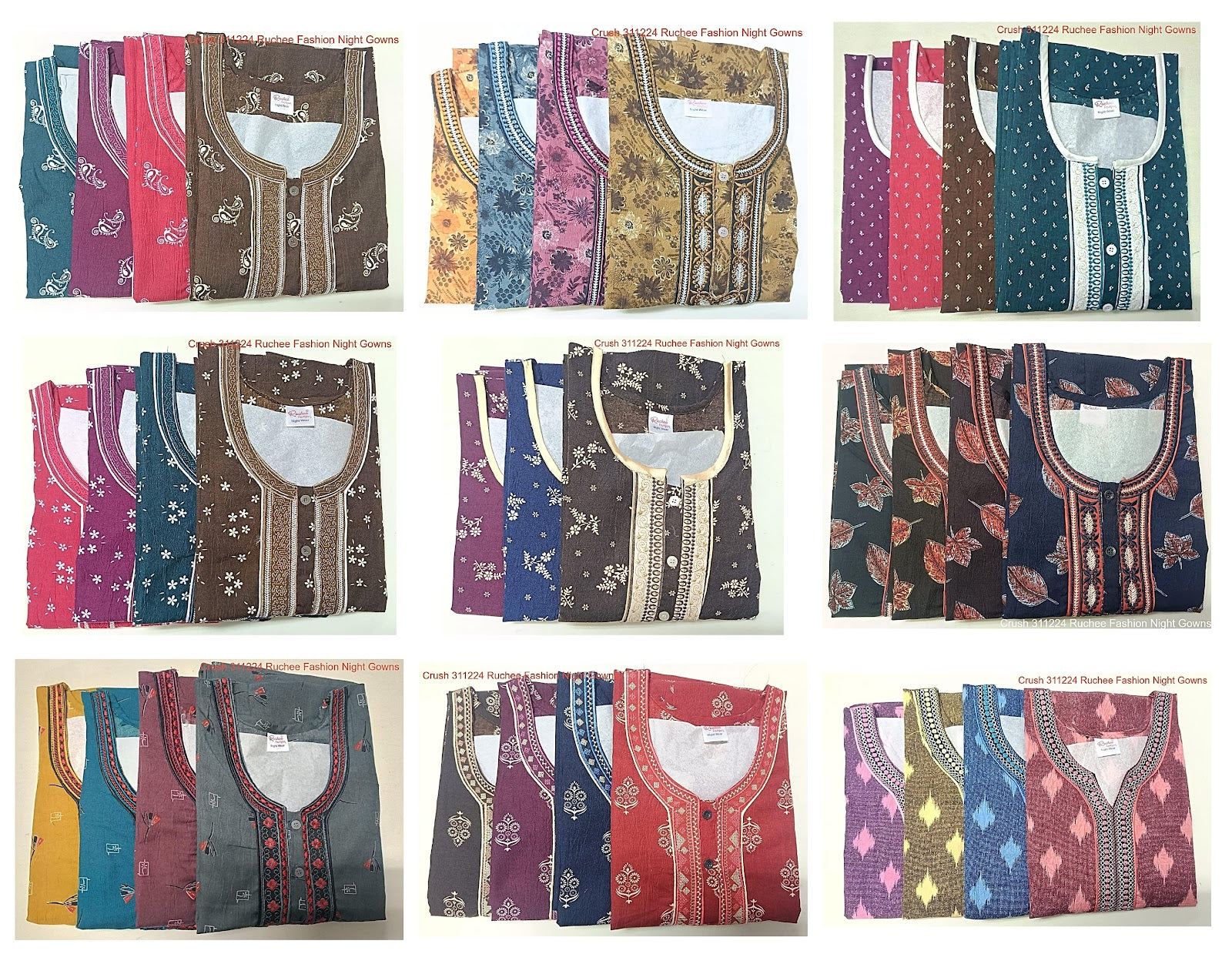 Crush 311224 Ruchee Fashion Night Gowns Manufacturer Gujarat