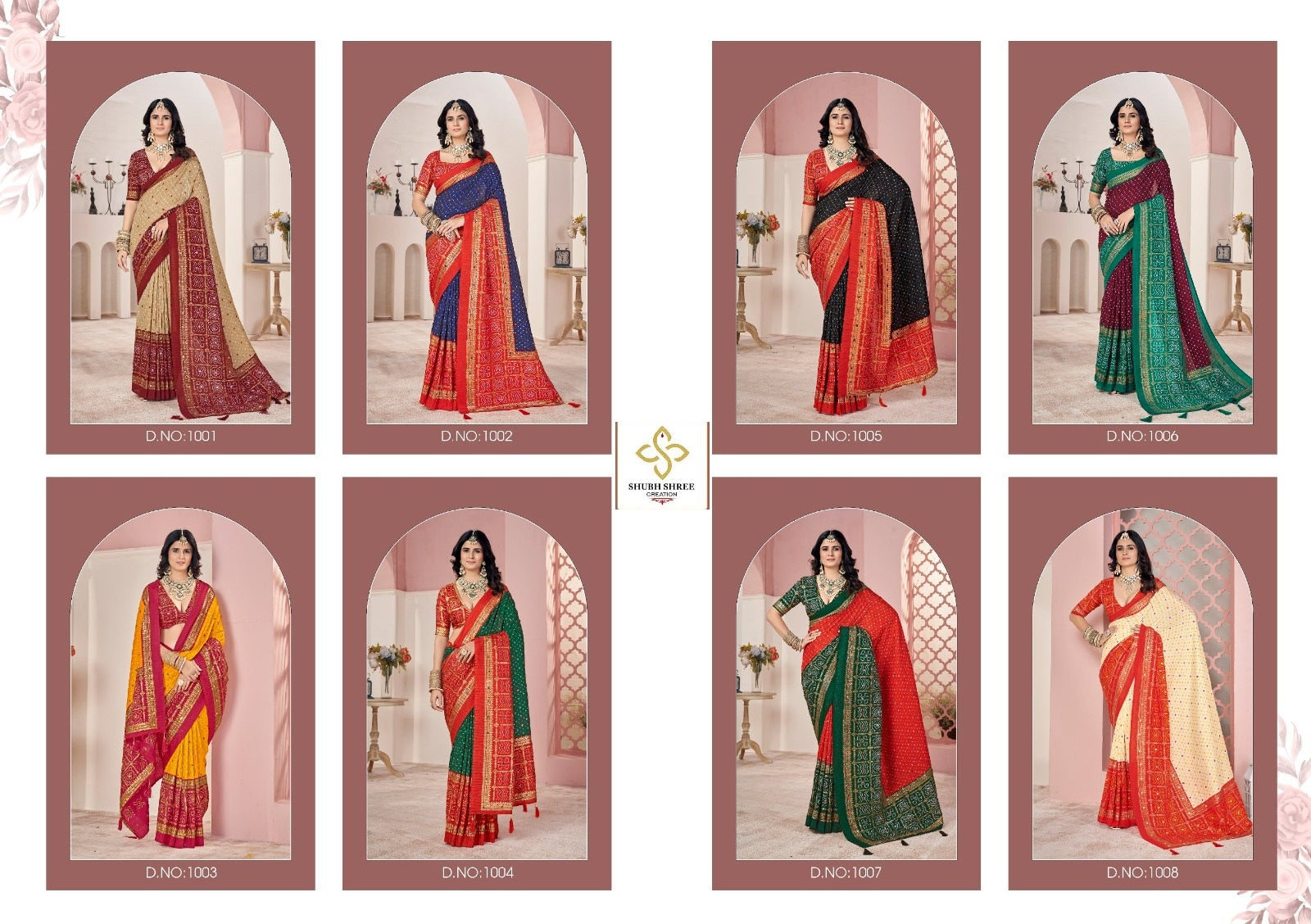 Crush 4 1001 To 1008 Shubh Shree Tussar Silk Sarees Wholesale Price