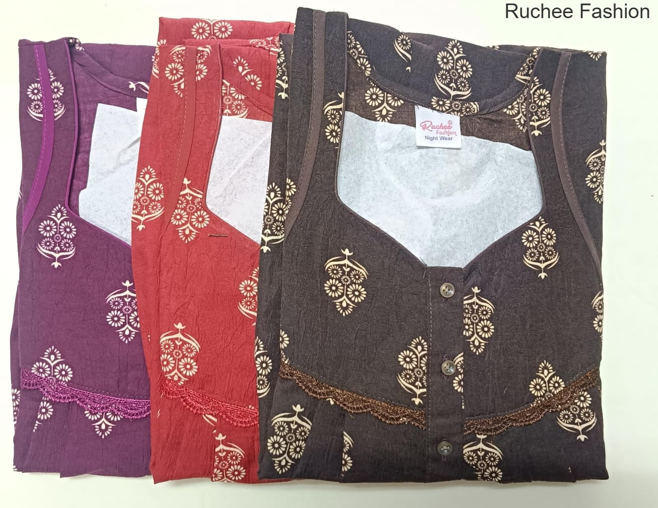 Crush Gpo 1801 Ruchee Fashion Night Gowns Exporter Ahmedabad