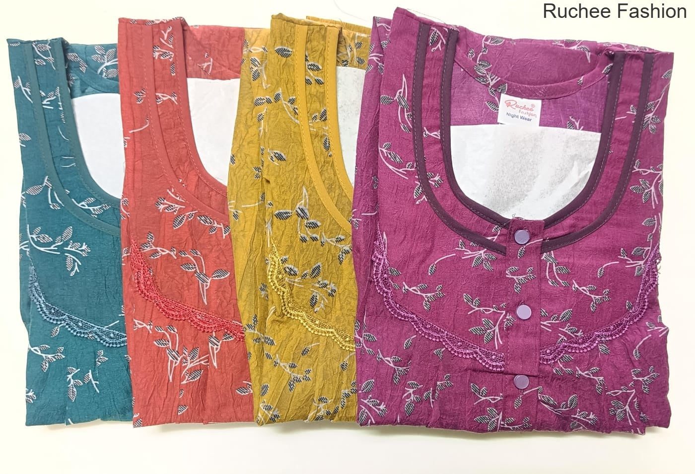 Crush Gpo 1801 Ruchee Fashion Night Gowns Exporter Ahmedabad