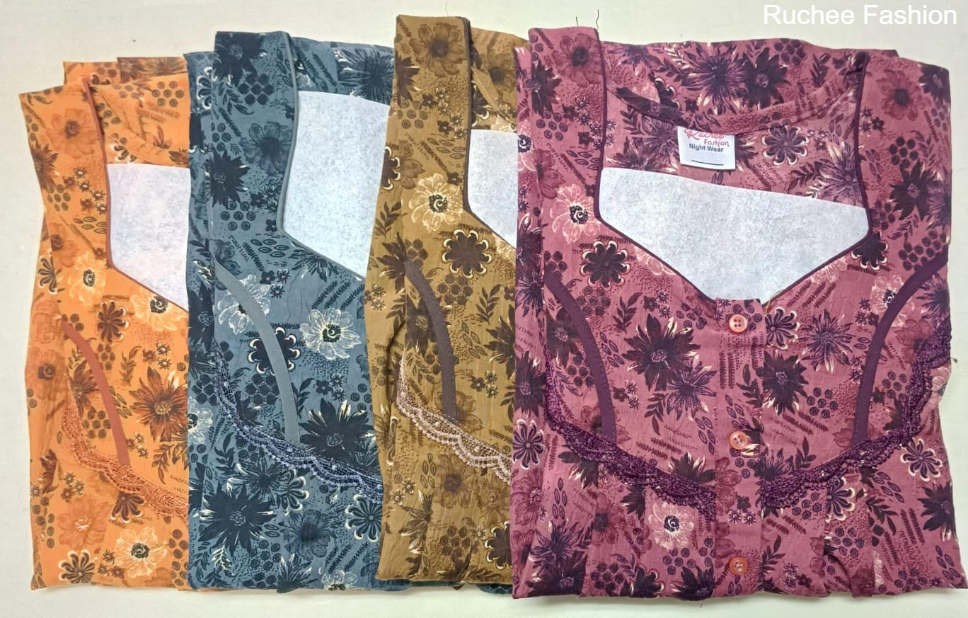 Crush Gpo 1801 Ruchee Fashion Night Gowns Exporter Ahmedabad