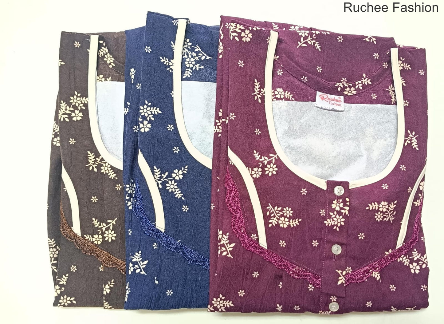 Crush Gpo 1801 Ruchee Fashion Night Gowns Exporter Ahmedabad