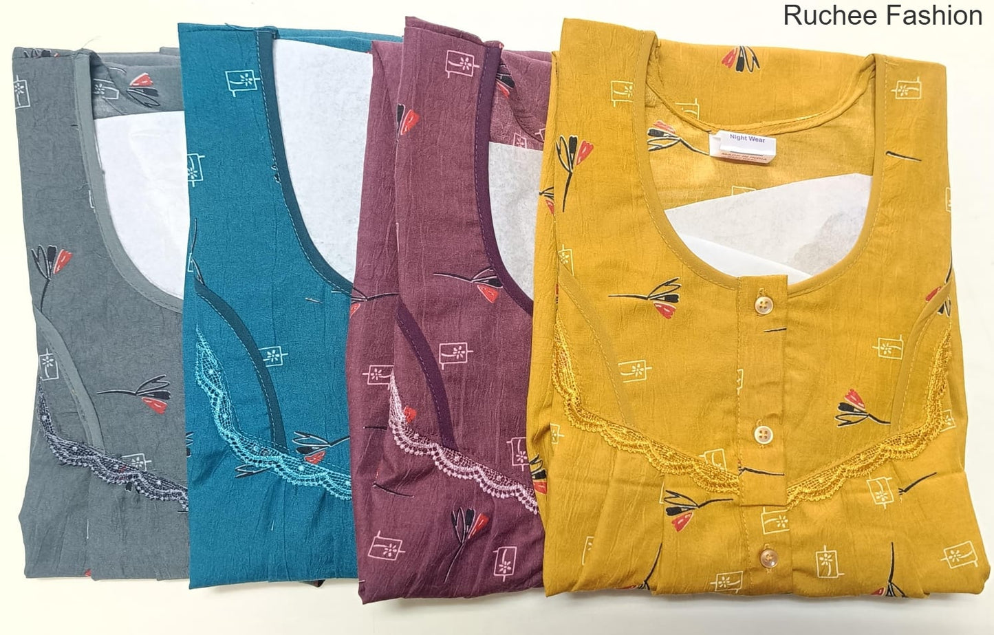 Crush Gpo 1801 Ruchee Fashion Night Gowns Exporter Ahmedabad