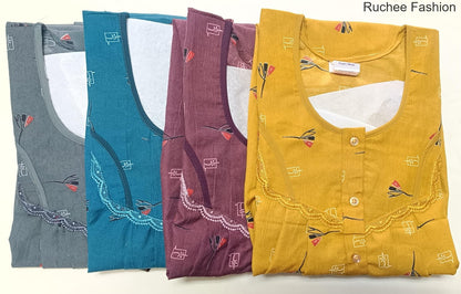 Crush Gpo 1801 Ruchee Fashion Night Gowns Exporter Ahmedabad