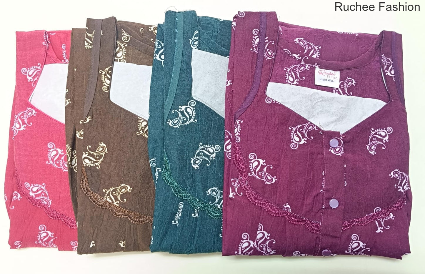 Crush Gpo 1801 Ruchee Fashion Night Gowns Exporter Ahmedabad