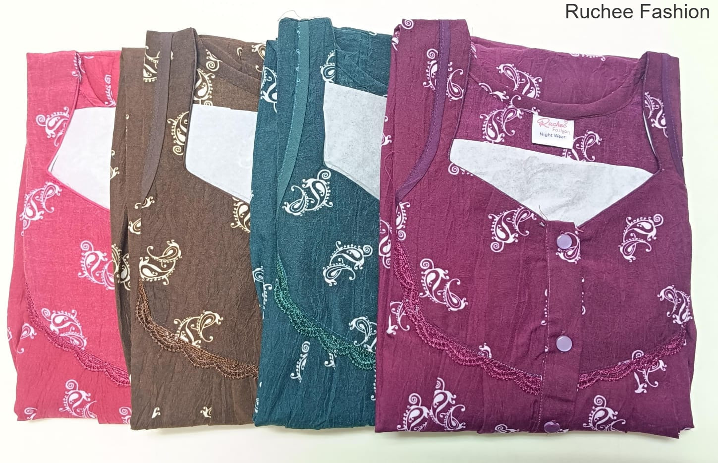 Crush Gpo 1801 Ruchee Fashion Night Gowns Exporter Ahmedabad