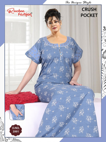 Crush Pocket Ruchee Fashion Pv Night Gowns Manufacturer Ahmedabad